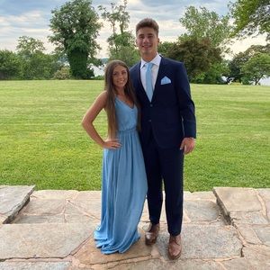 Lulus long blue dress